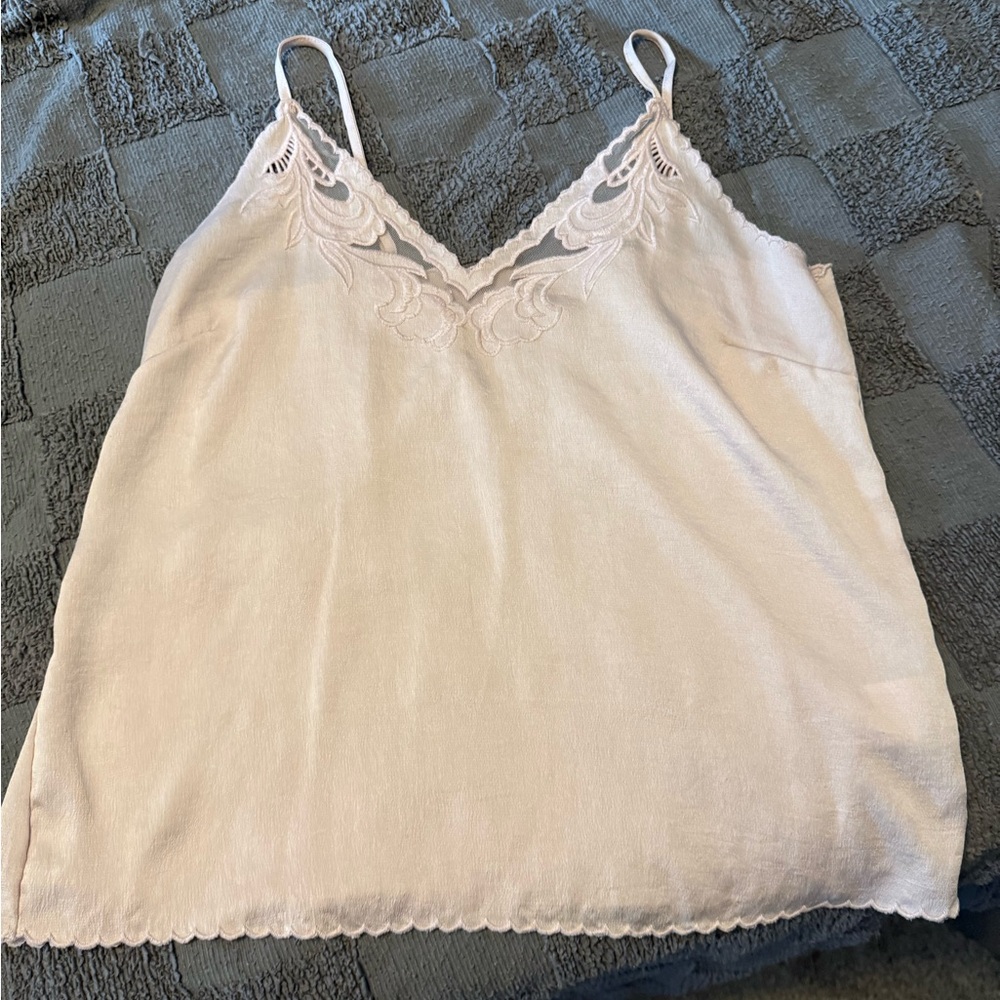 Express Soft Pink Cami with Lace Detail